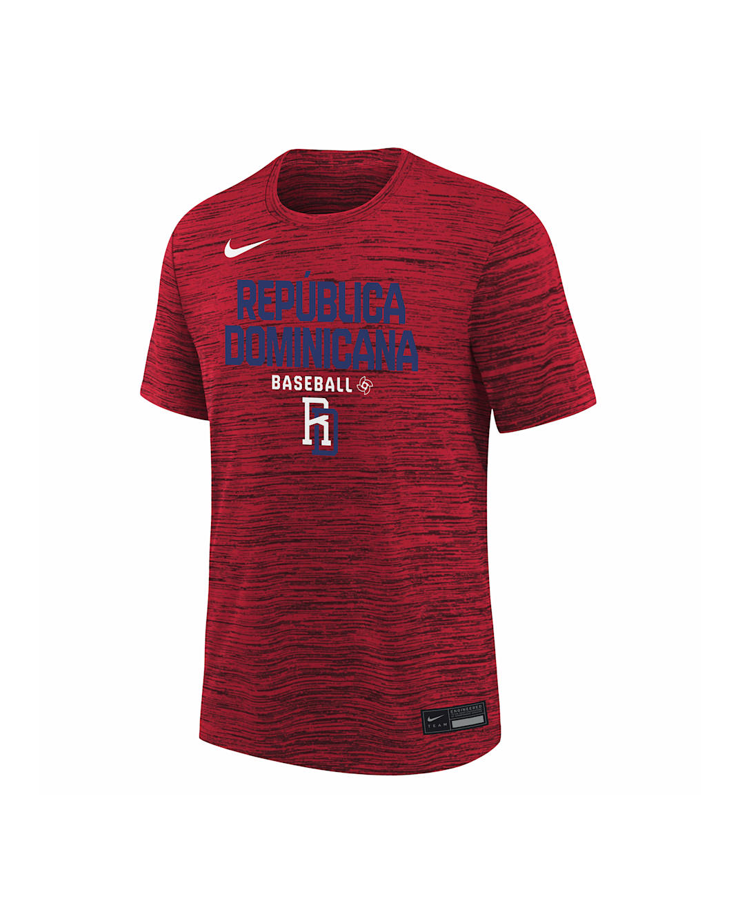 Dominican Republic National Baseball Team 2026 World Baseball Classic Velocity Youth Nike Dri-FIT T-Shirt - Red
