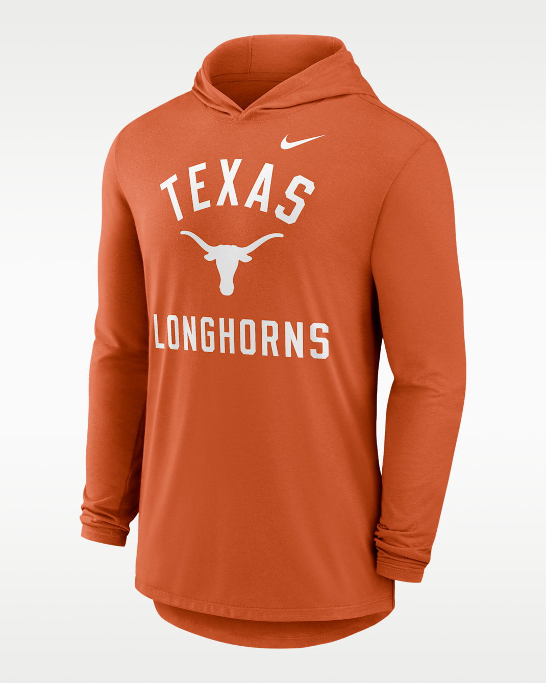 Texas Campus Arch Men's Nike Dri-FIT College Long-Sleeve Hooded T-Shirt - Burnt Orange