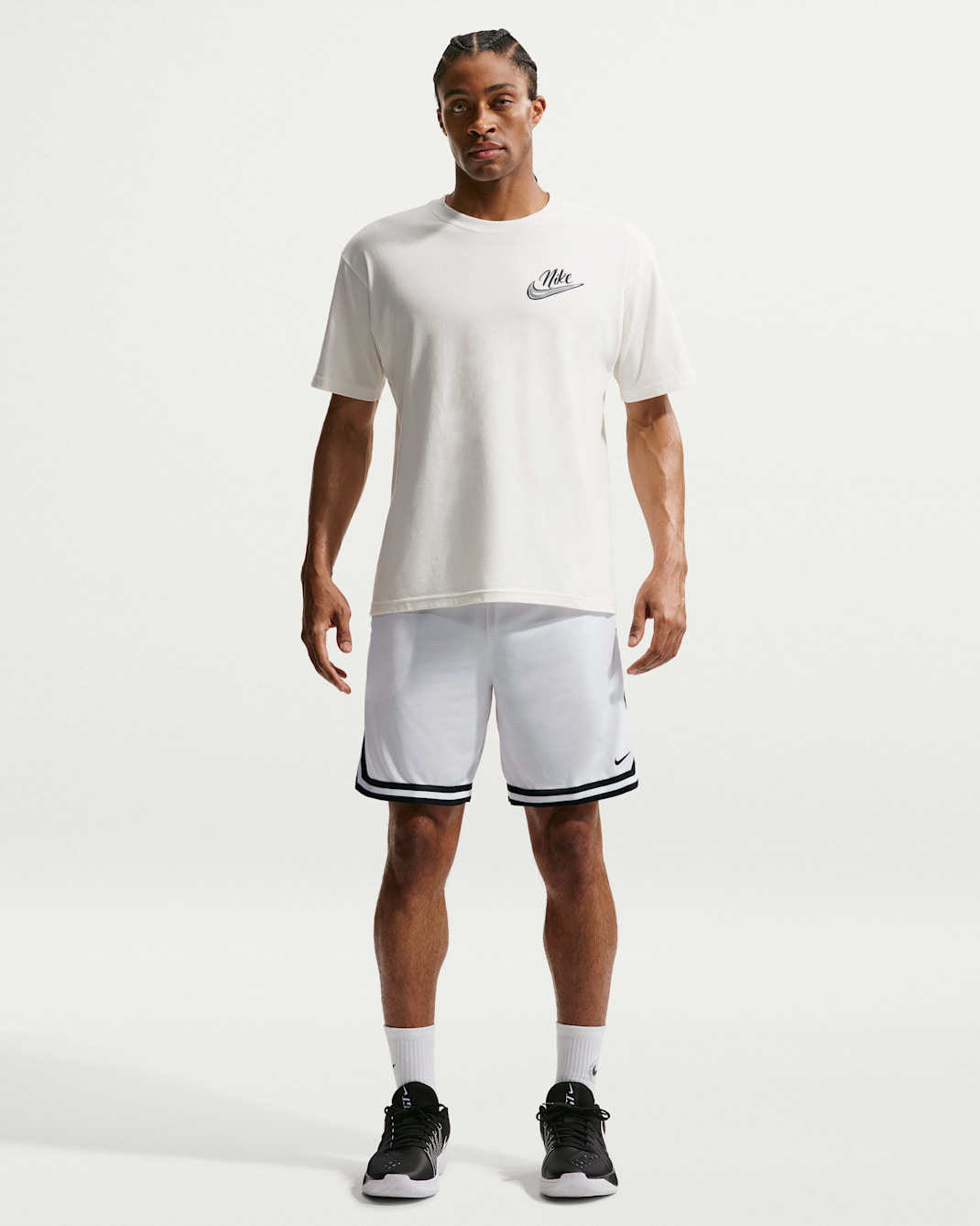 Nike DNA Men's Dri-FIT 8" Basketball Shorts - White/Black/Black