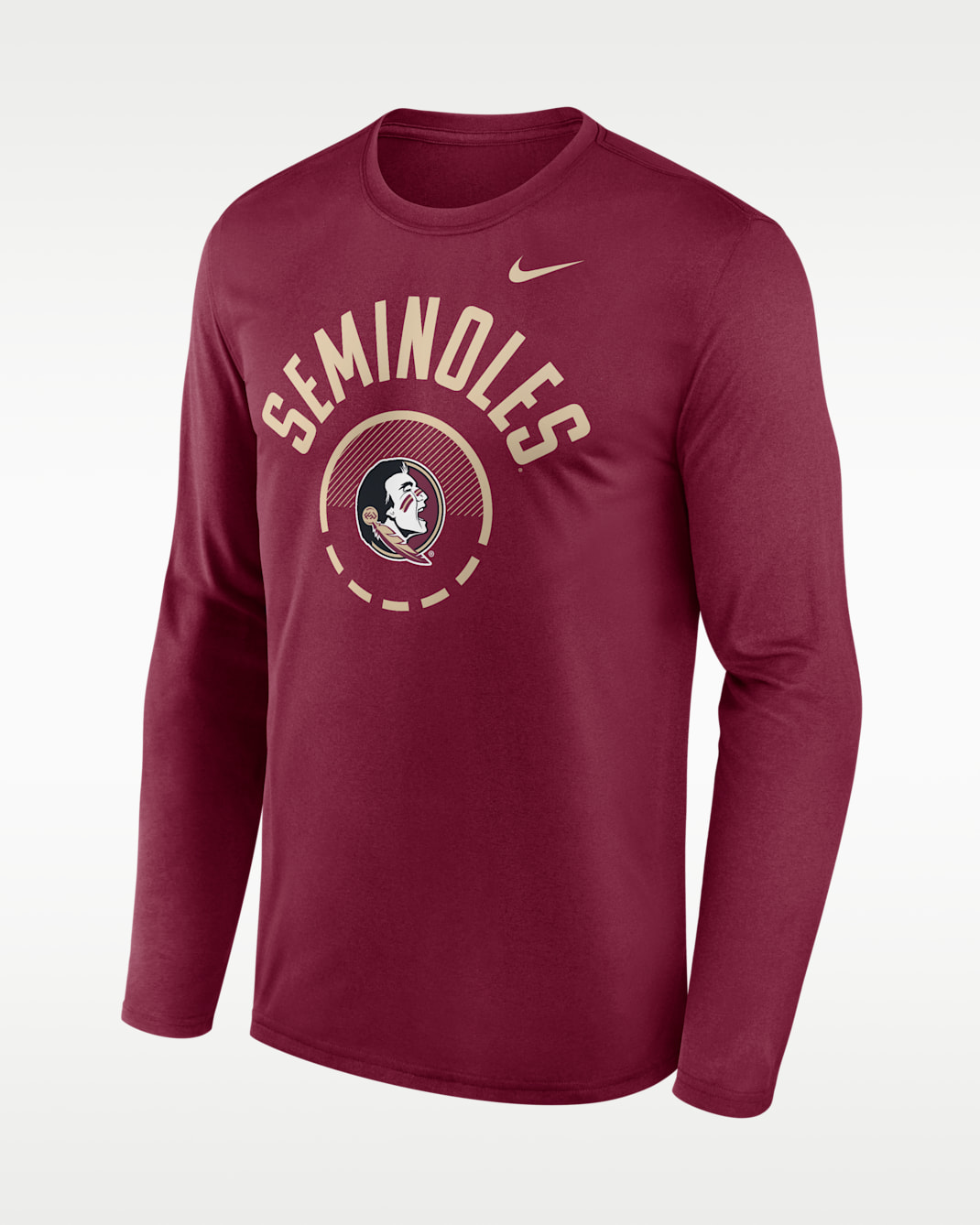 Florida State Courtside Men's Nike Dri-FIT College Long-Sleeve T-Shirt - Garnet