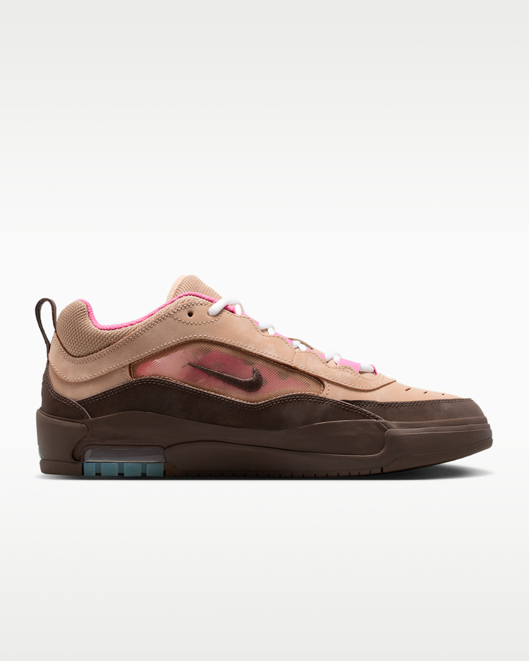Nike Unisex Air Max Ishod Skate Shoes (Hemp/Pinksicle/University Gold/Baroque Brown, Size:10)