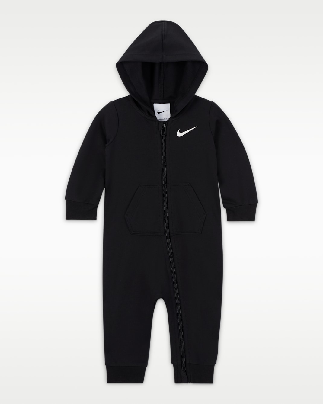 Coverall med huva Nike Baby Essentials för baby (0–9 mån) - Svart
