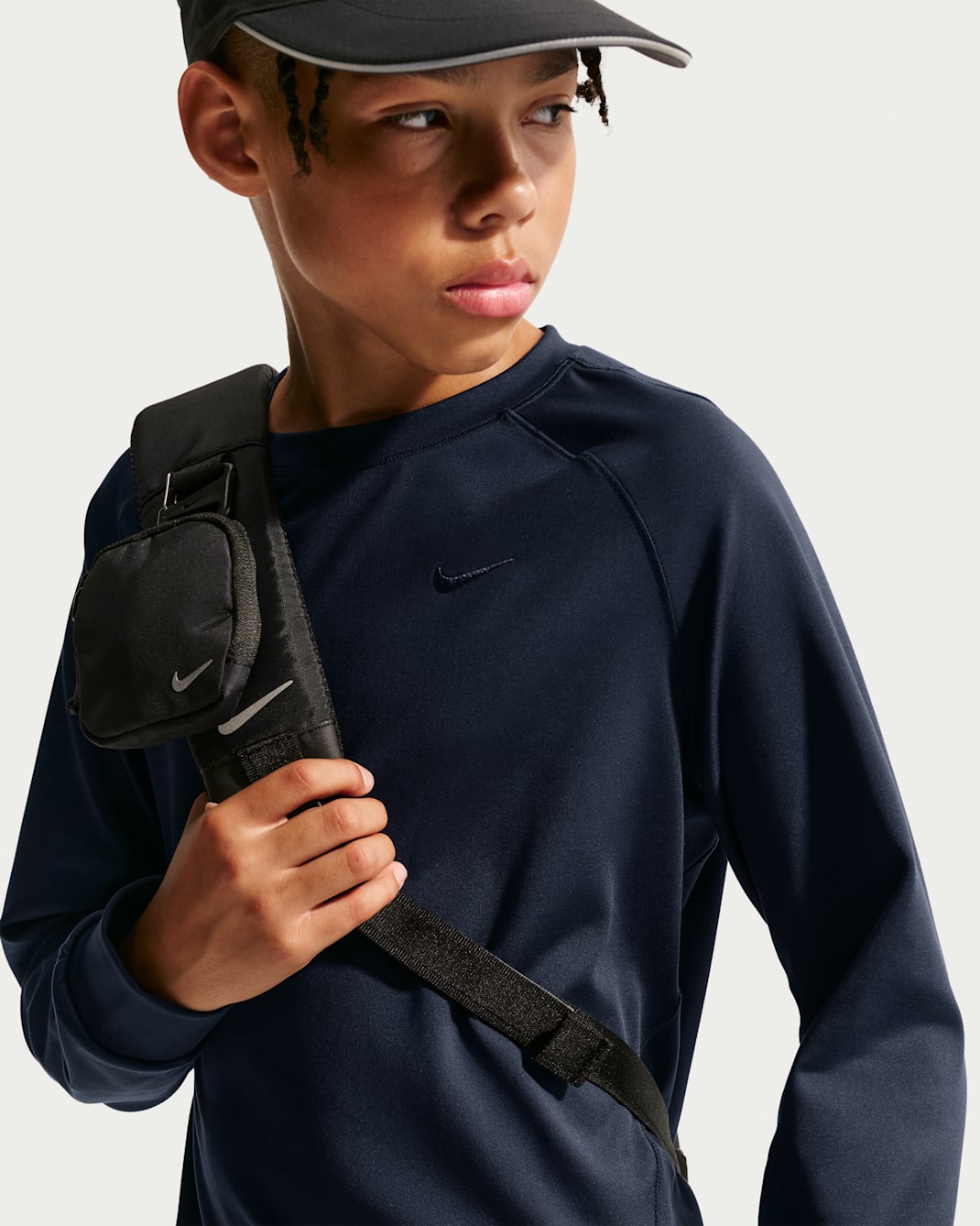 Nike Primary Nano Big Kids' (Boys') Dri-FIT UV Long-Sleeve Crew-Neck Top