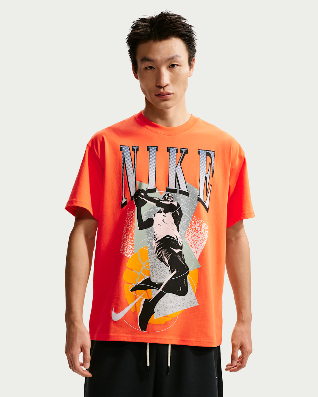 ナイキ メンズ バスケットボール Tシャツ - ターフオレンジ