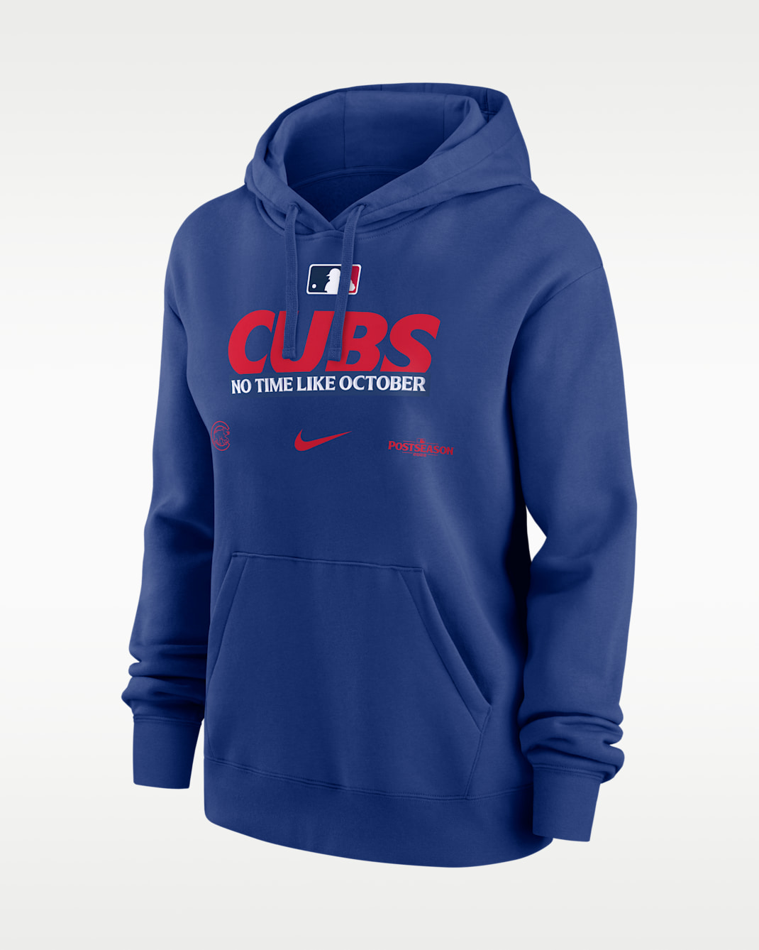 Sudadera con gorro sin cierre Nike de la MLB para mujer Chicago Cubs 2026 Postseason Authentic Collection - Azul