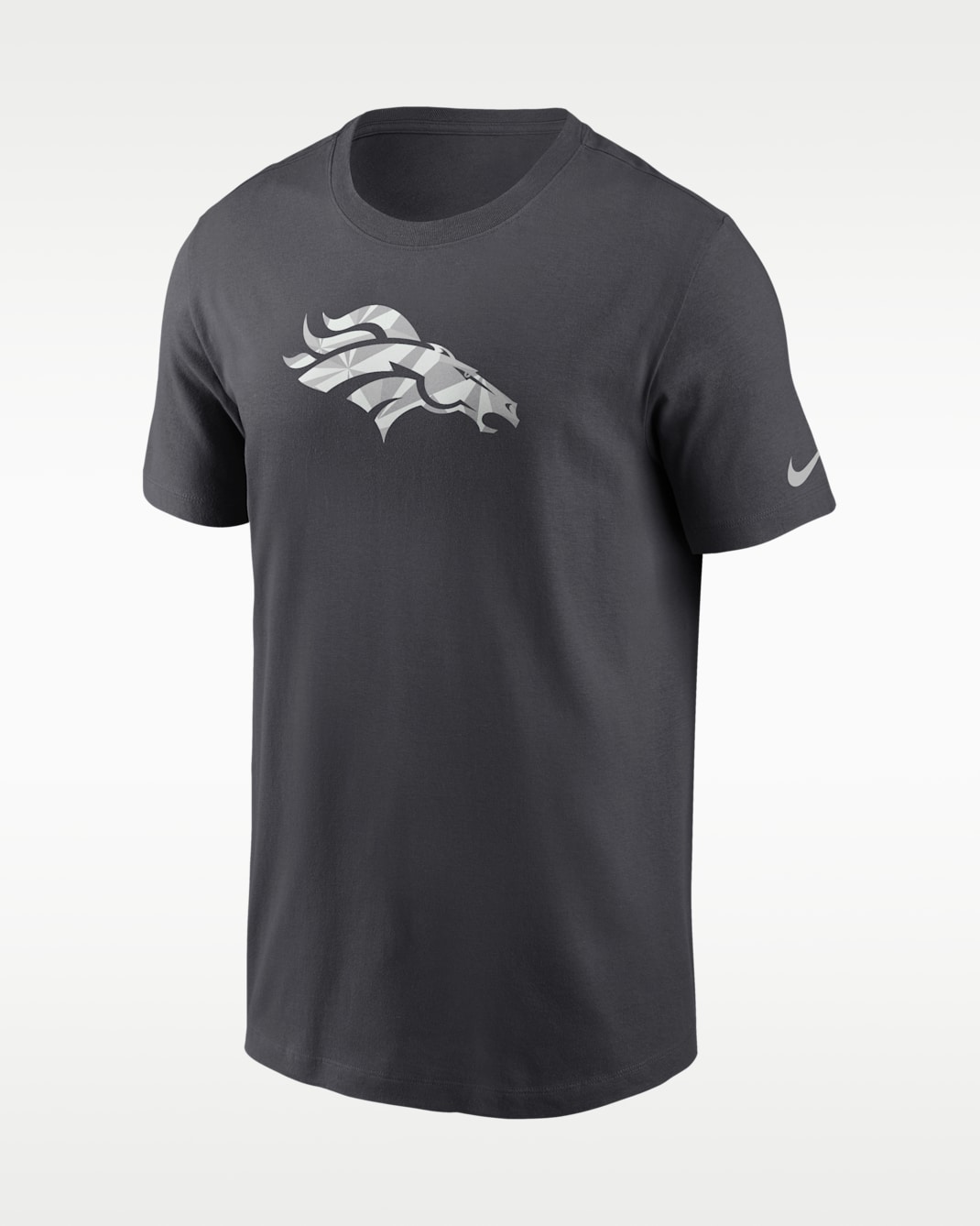 Denver Broncos Fractal Logo Men's Nike NFL T-Shirt - Anthracite