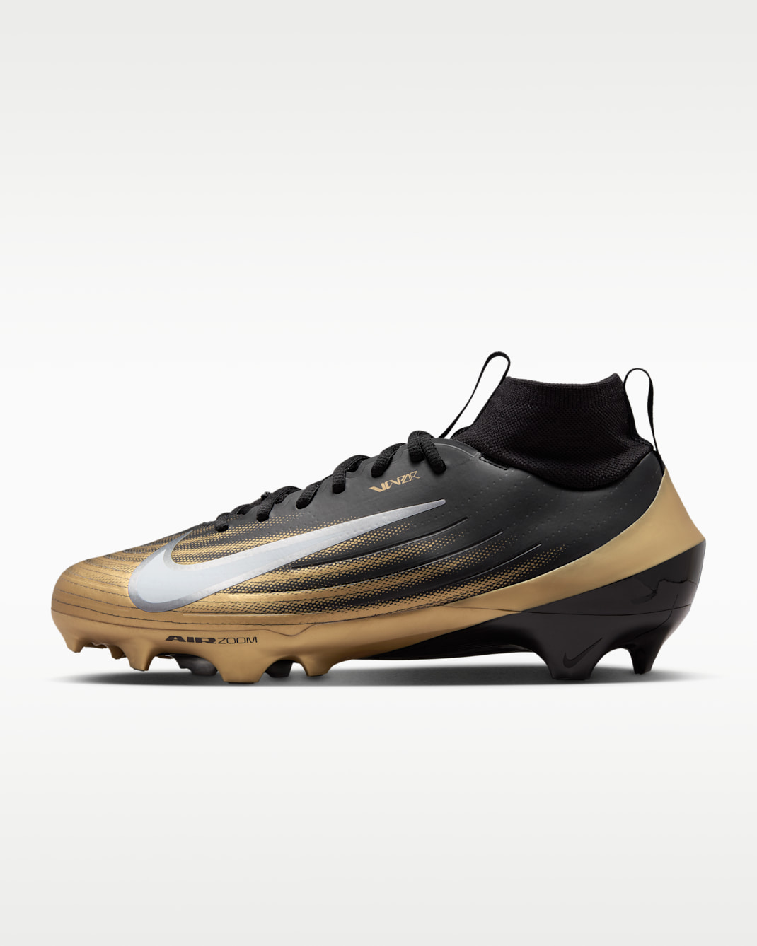 Nike Vapor Pro 1 Football Cleats - Black/Metallic Gold/White