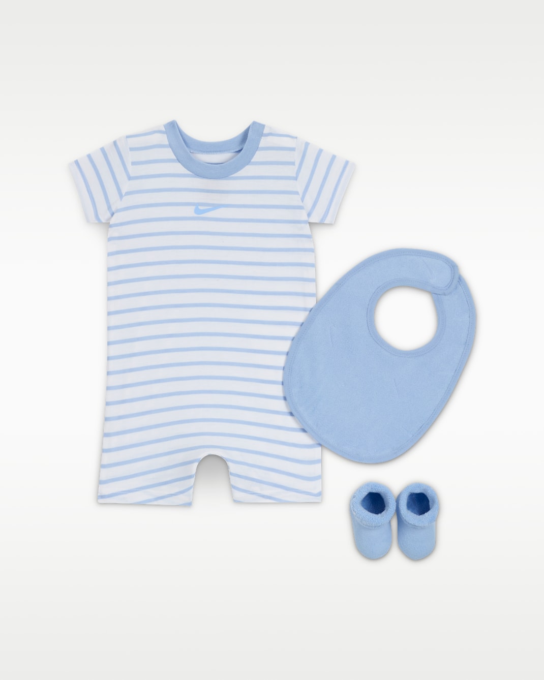 Nike Baby 3-Piece Romper and Terry Set - Cobalt Bliss