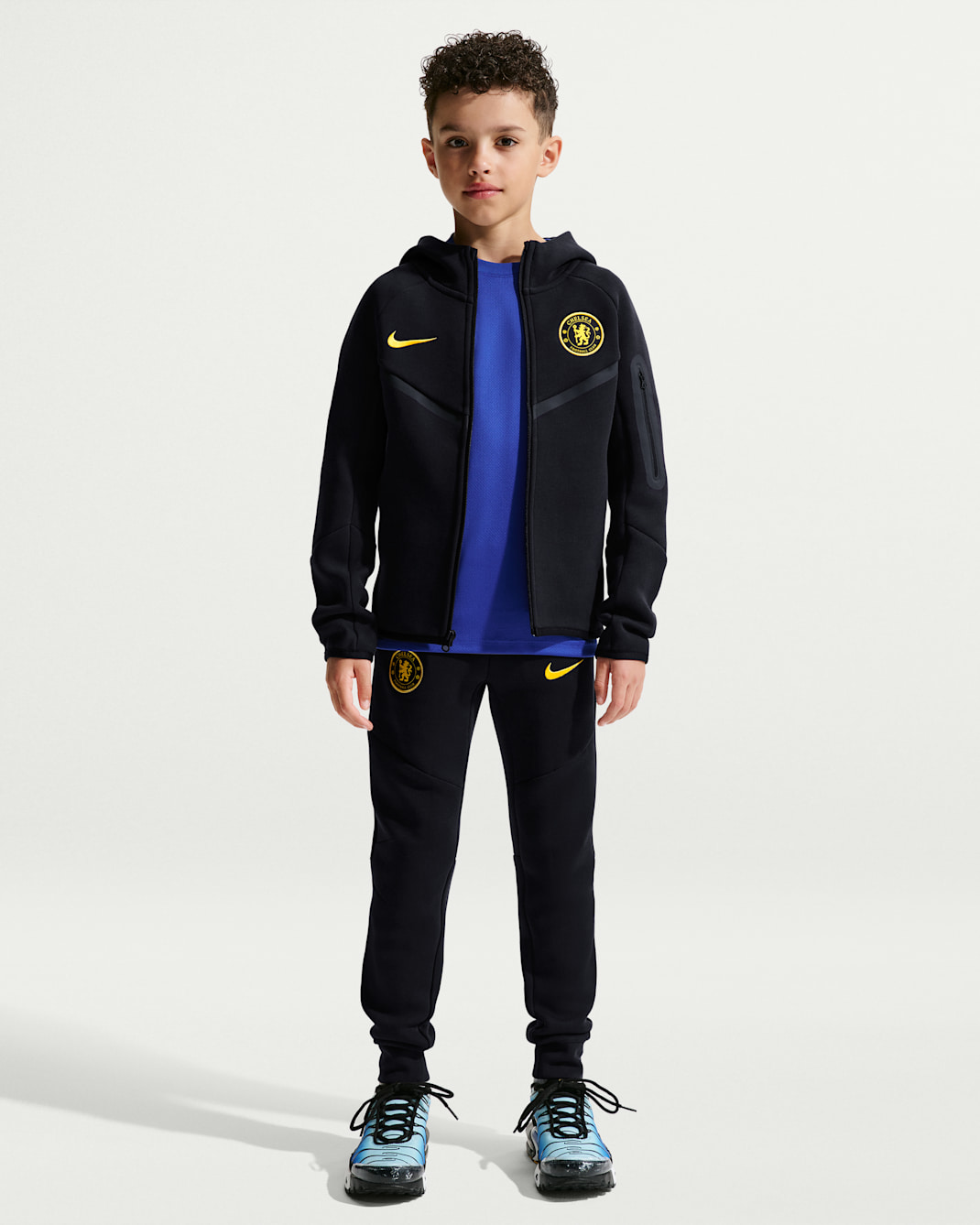 Chelsea FC Tech Fleece Big Kids' (Boys') Nike Soccer Full-Zip Hoodie