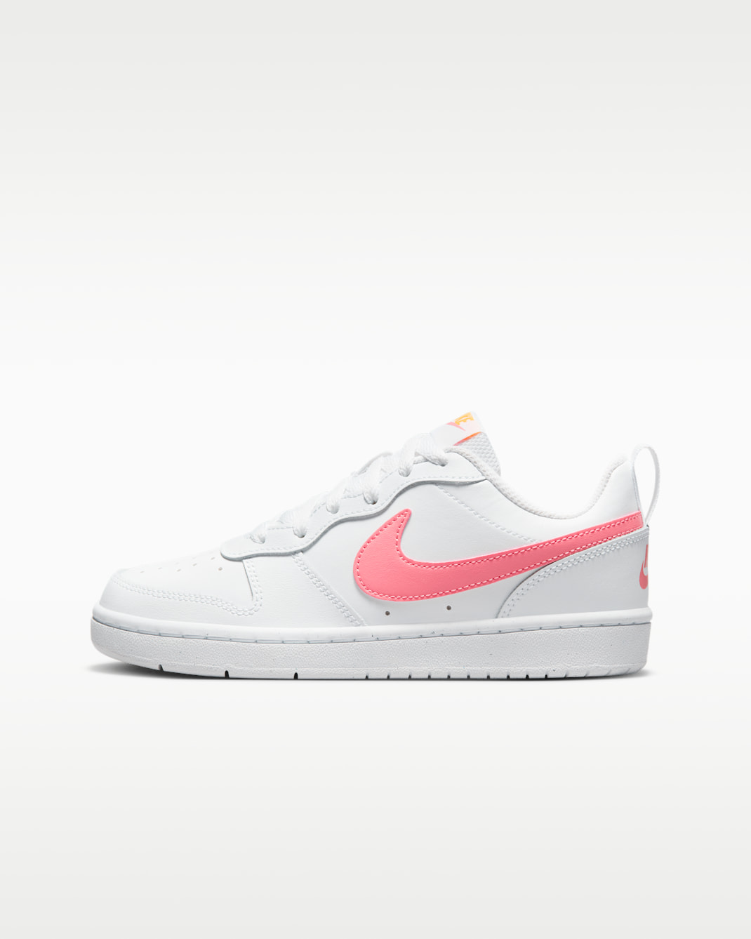 Nike Court Borough Low 2 Older Kids' Shoes - White/Laser Orange/Coral Chalk