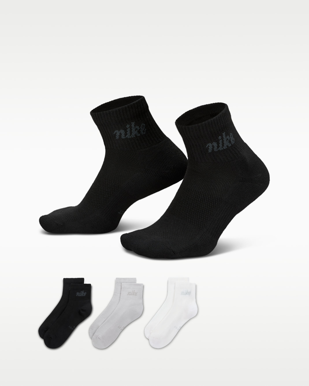 Nike Everyday Elevated Ankle Socks (3 Pairs) - Multi-Color
