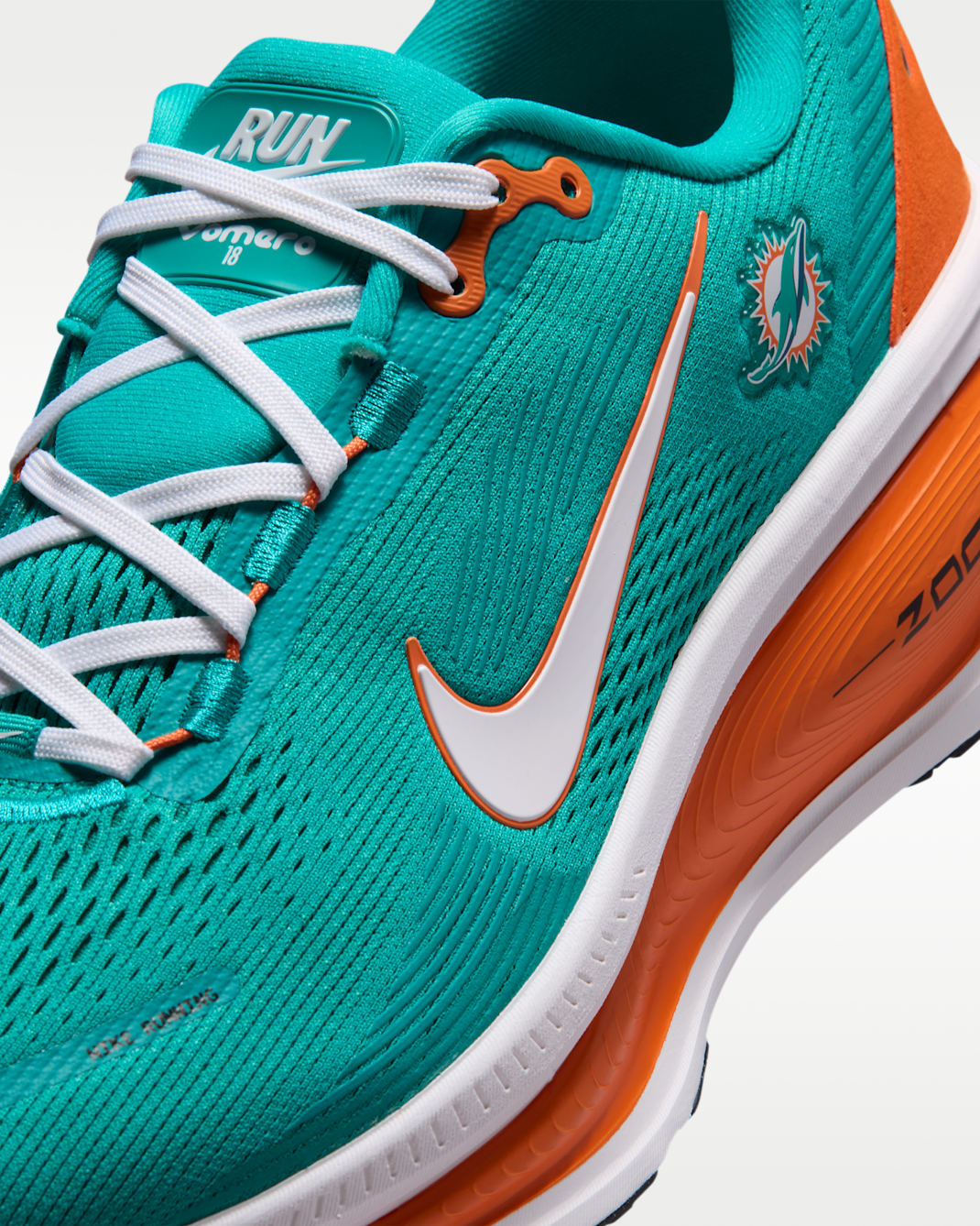 Nike Vomero 18 (Miami Dolphins) Men's NFL Road Running Shoes