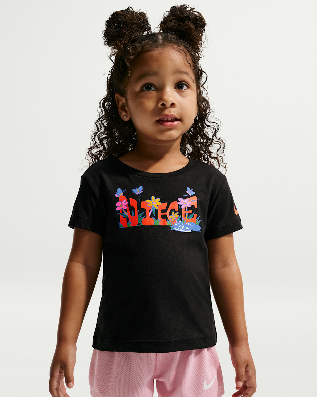 Nike Toddler Floral Jersey T-Shirt - Black