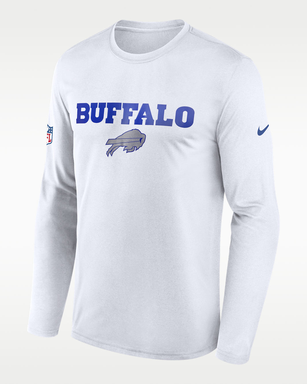 Buffalo Bills Rivalries Collection Sideline Legend Small Logo Men's Nike Dri-FIT NFL Long-Sleeve T-Shirt - White