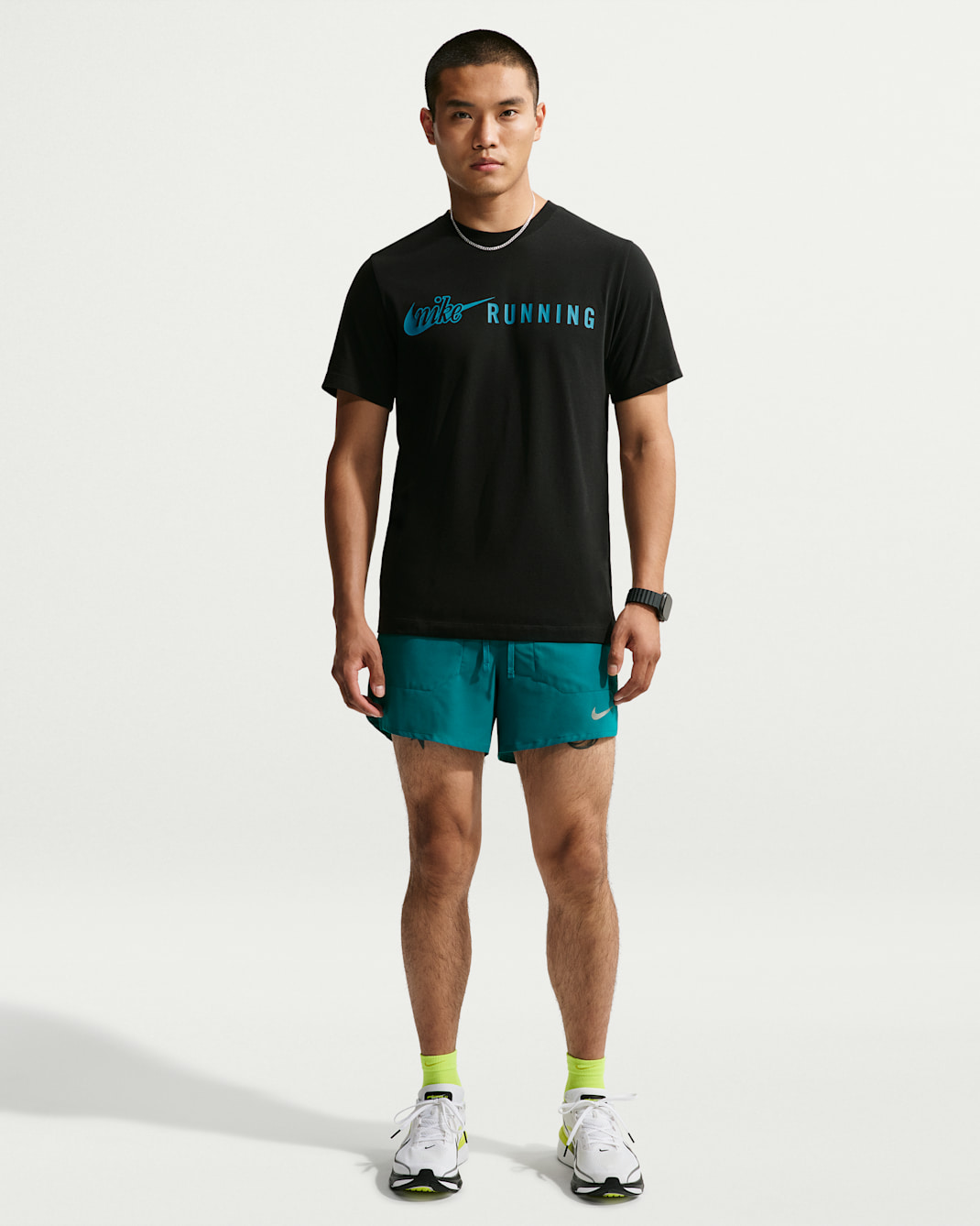Nike Stride 男款 Dri-FIT 5" 內襯跑步短褲 - Bright Spruce