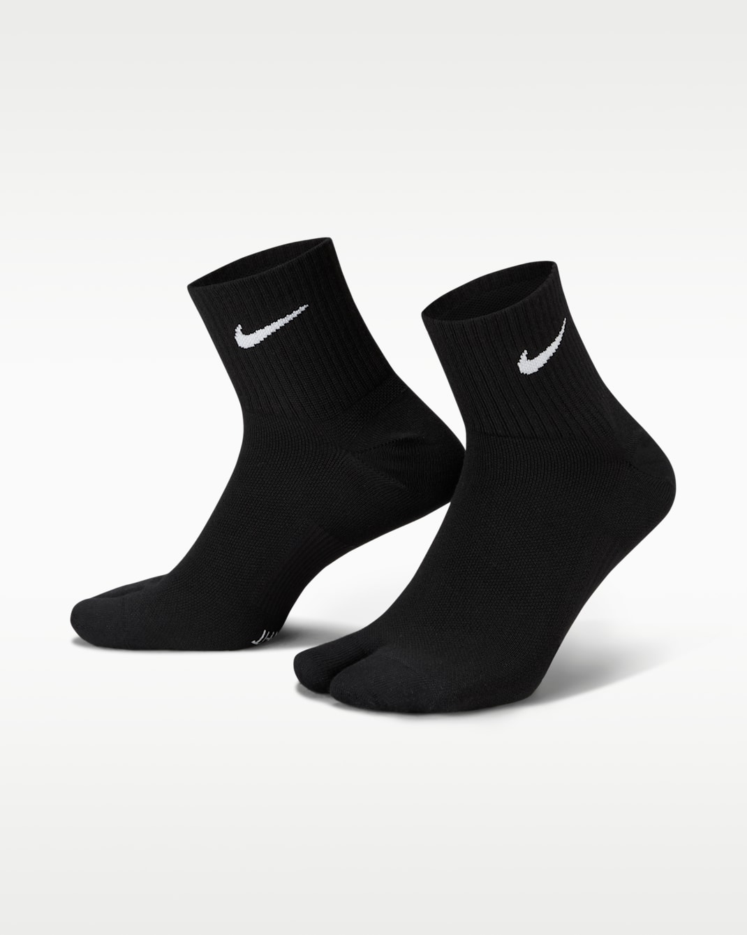 Nike Everyday Plus Lightweight Ankle Split-Toe Socks - Black/White