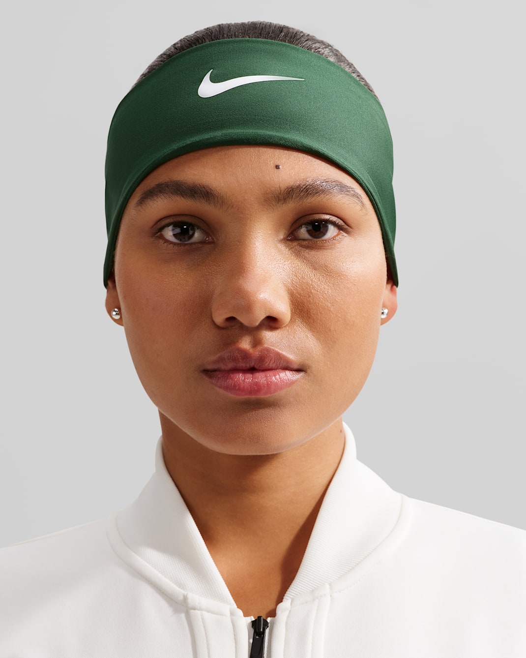 나이키 퓨리 클래식 드라이 핏 헤드밴드 - 고지 그린/화이트/화이트