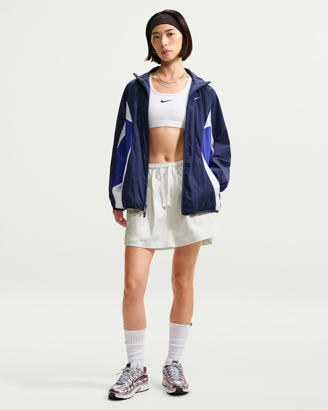 Nike Sportswear 女款寬版梭織多功能裙款 - 白色/白色
