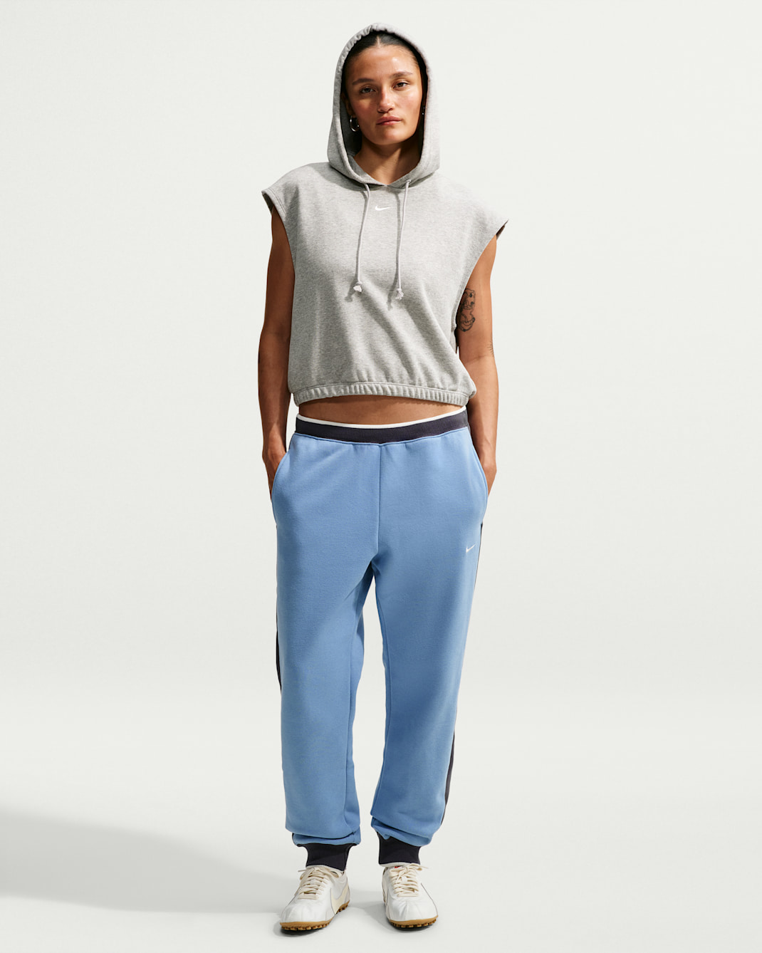 Nike Studio Fleece Medium Weight Women's Mid-Rise Joggers - Work Blue/Gridiron/Sail