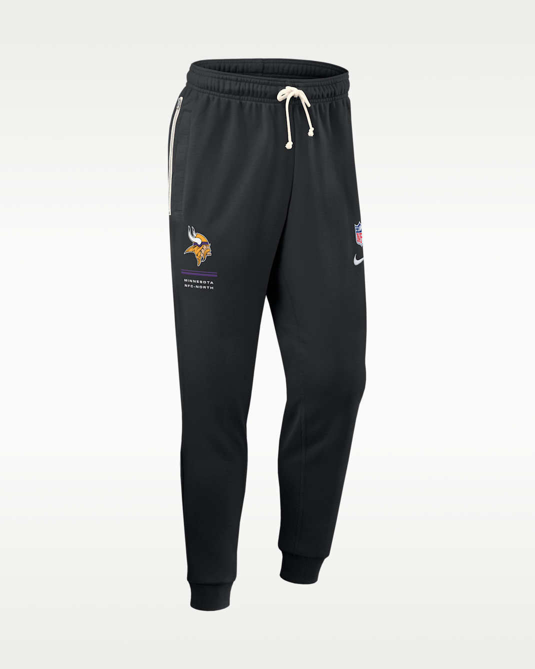 Pants Nike Dri-FIT de la NFL de pierna entallada para hombre Minnesota Vikings Sideline Standard Issue - Negro