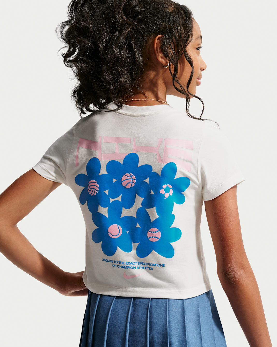 Nike Sportswear Big Kids' (Girls') Slim Cropped T-Shirt - Sail