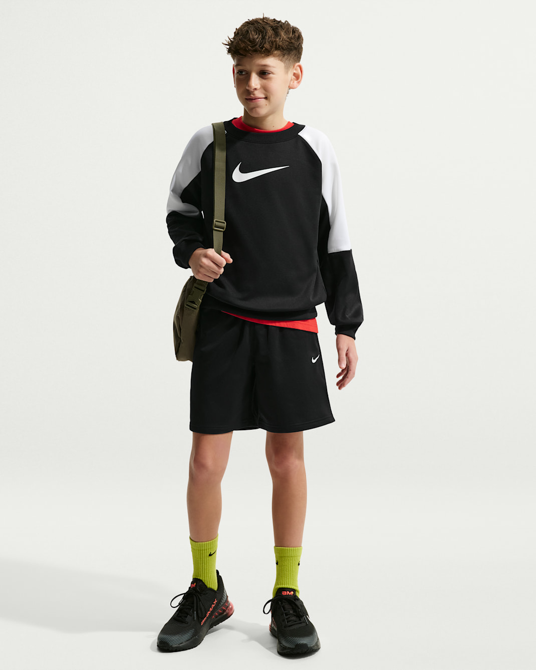 Nike Sportswear Trainingsanzug für ältere Kinder - Schwarz/Weiß/Schwarz/Weiß