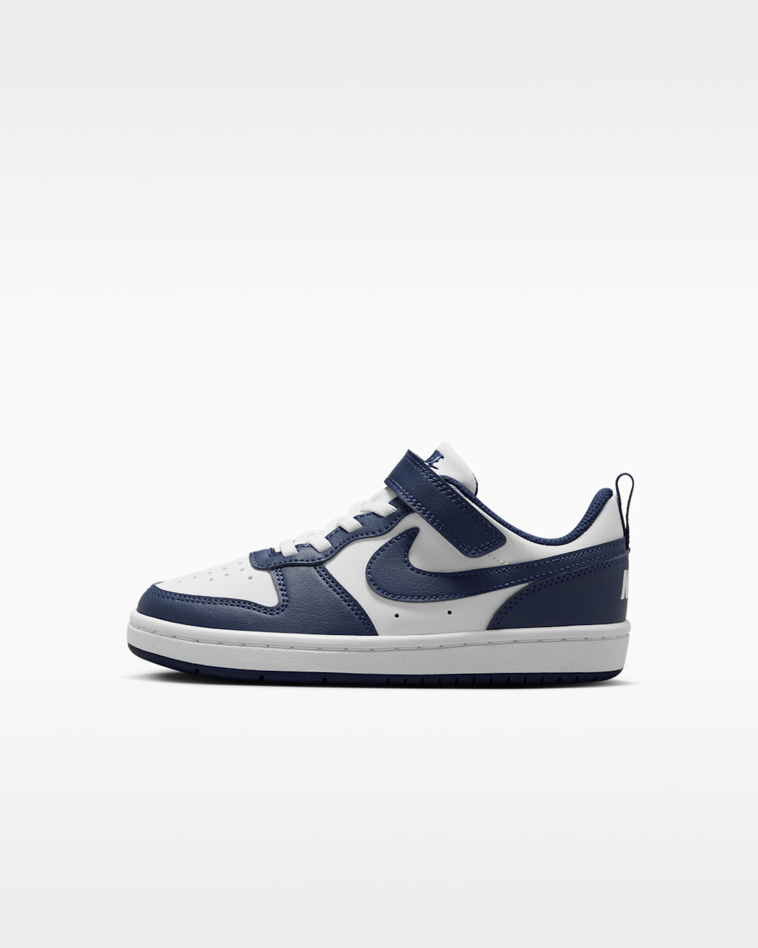 Nike Court Borough Low Little Kids' Shoes - White/White/Midnight Navy