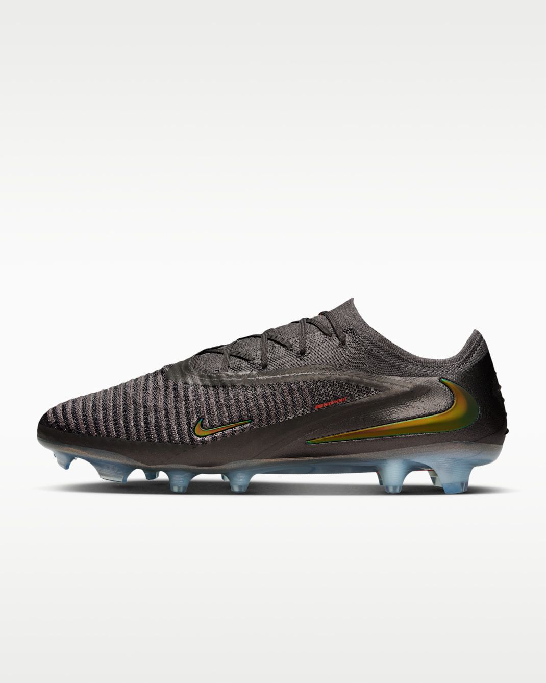 Nike Phantom 6 Low Elite LV8 Firm-Ground Soccer Cleats - Medium Ash/Black/Gold Amber