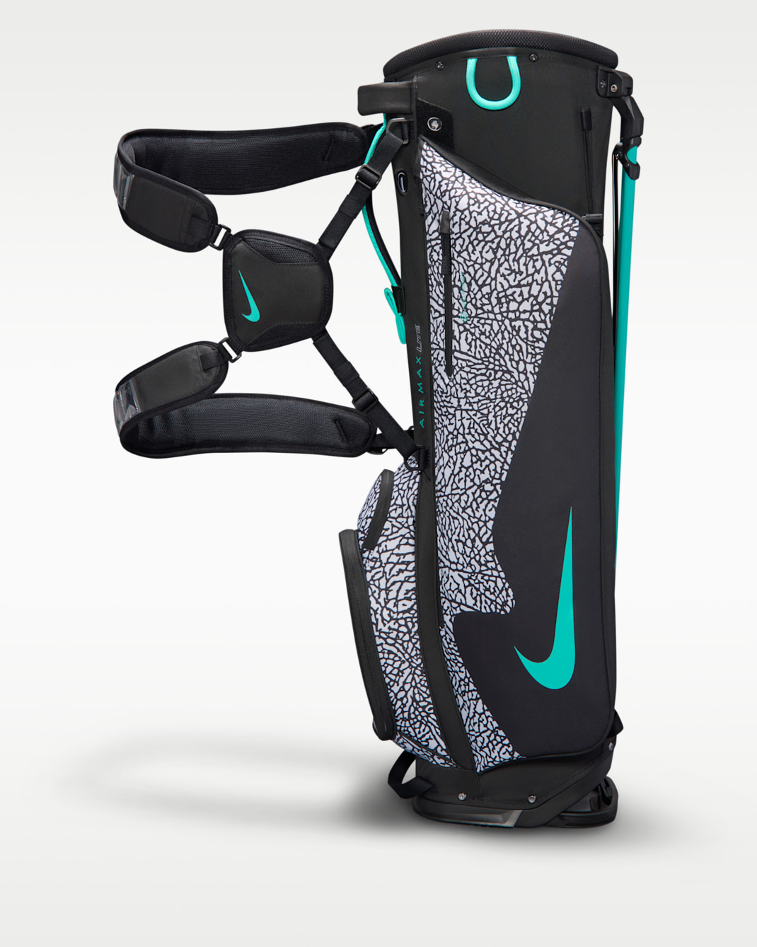 Torba do golfa Nike Air Max Lite - Czerń/Wolf Grey/Clear Jade