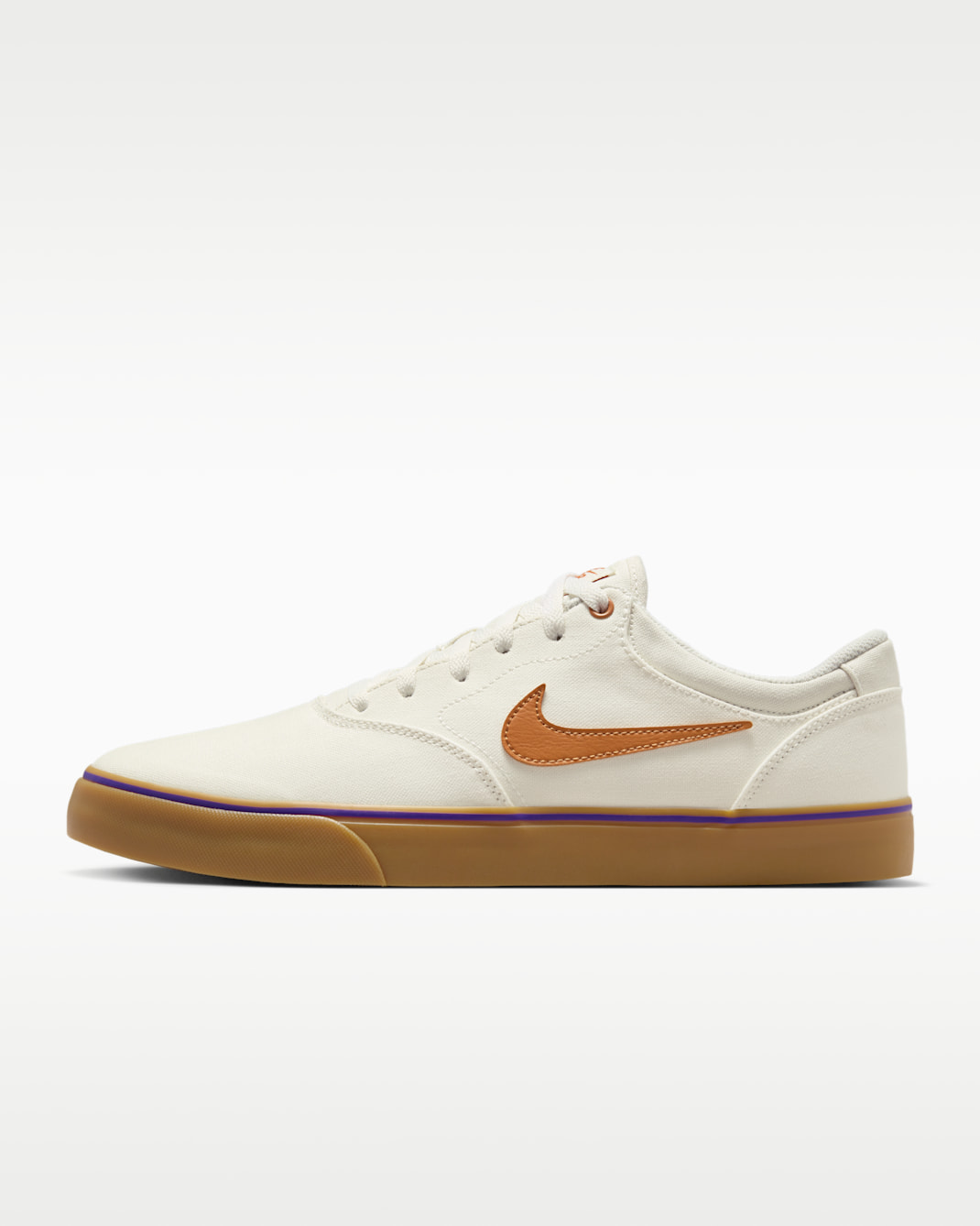Nike SB Chron 2 Canvas 滑板鞋 - Summit White/Summit White/Gum Light Brown/Monarch