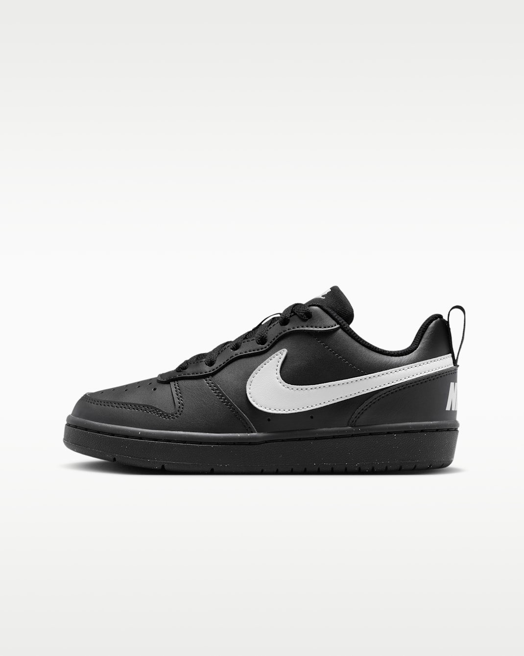 Nike Court Borough Low Recraft Big Kids' Shoes - Black/Black/Grey Fog