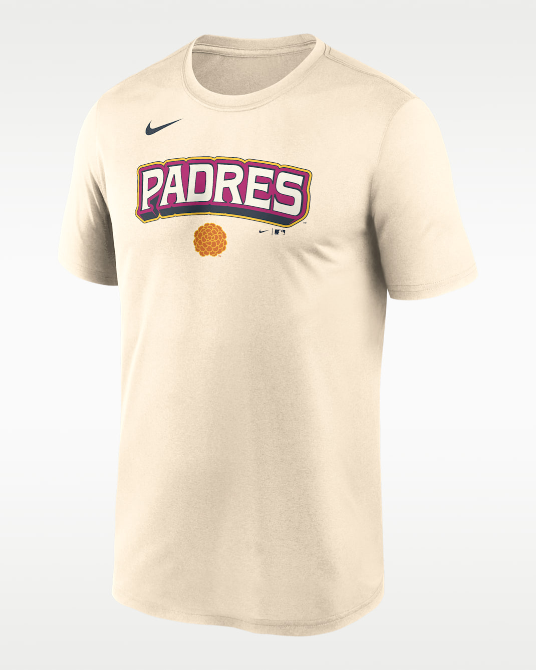 San Diego Padres City Connect Team Phrase Script Men's Nike Dri-FIT MLB T-Shirt - Cream