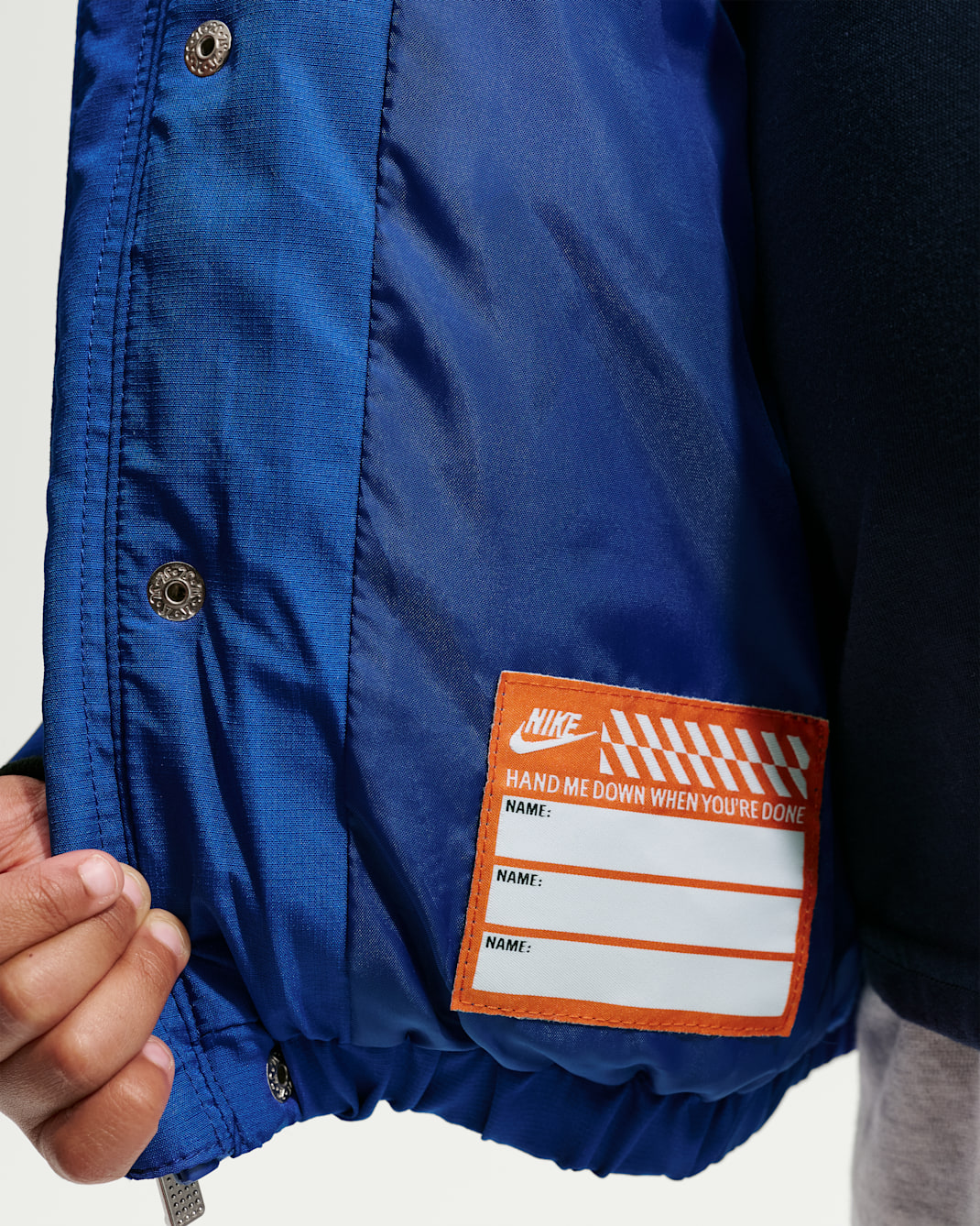 Nike Toddler Jacquard Logo Mixed Media Puffer Jacket - Game Royal