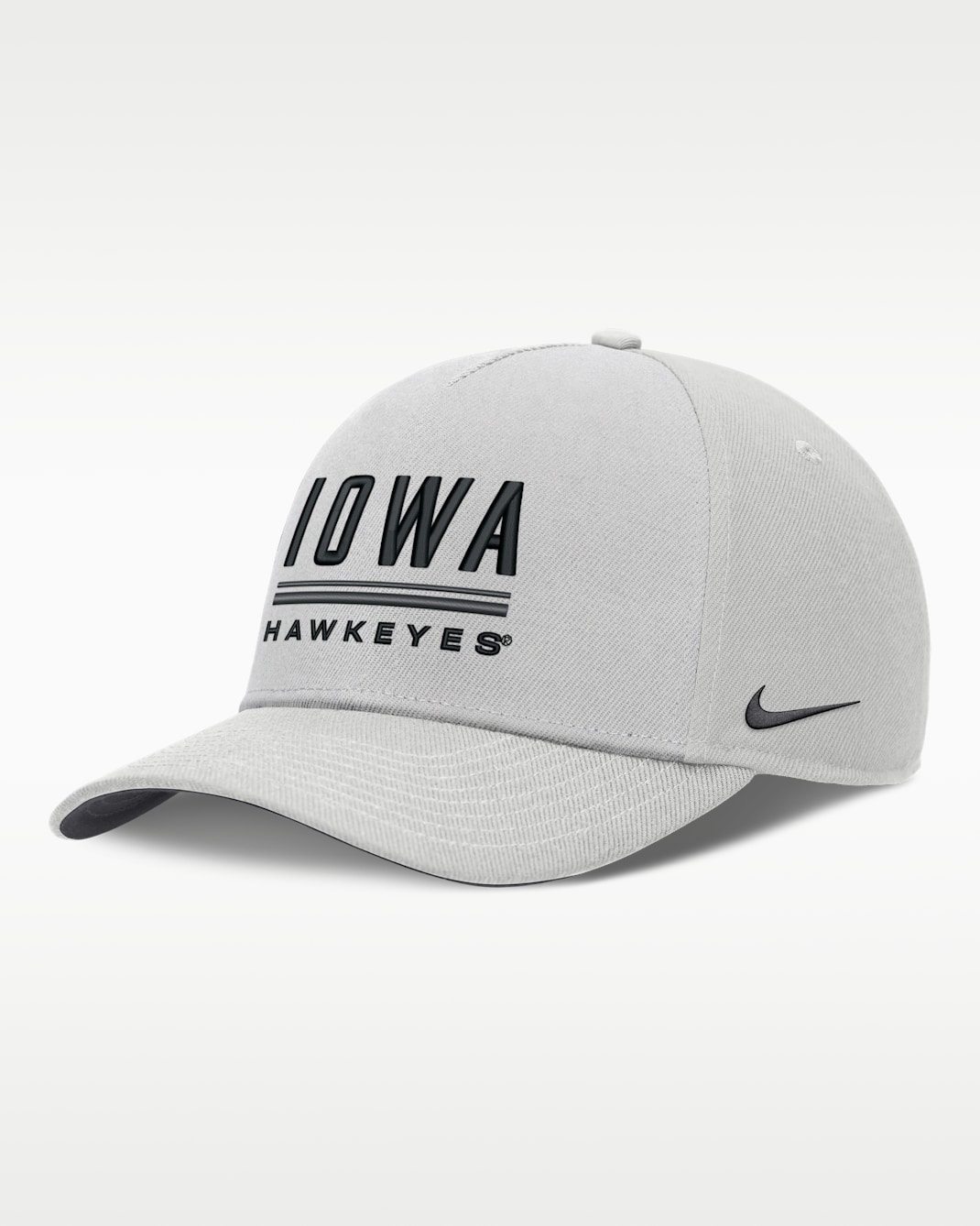 Iowa Sideline Practice Rise Men's Nike Dri-FIT College Adjustable Hat - Grey