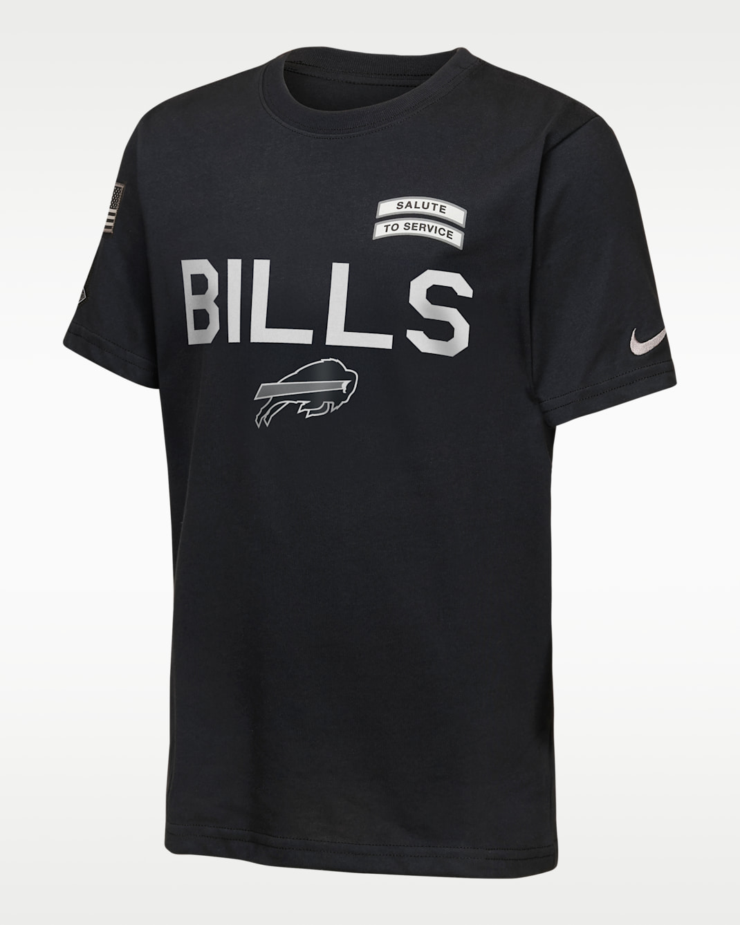 Buffalo Bills Salute to Service Sideline Big Kids' Nike Dri-FIT NFL T-Shirt - Black