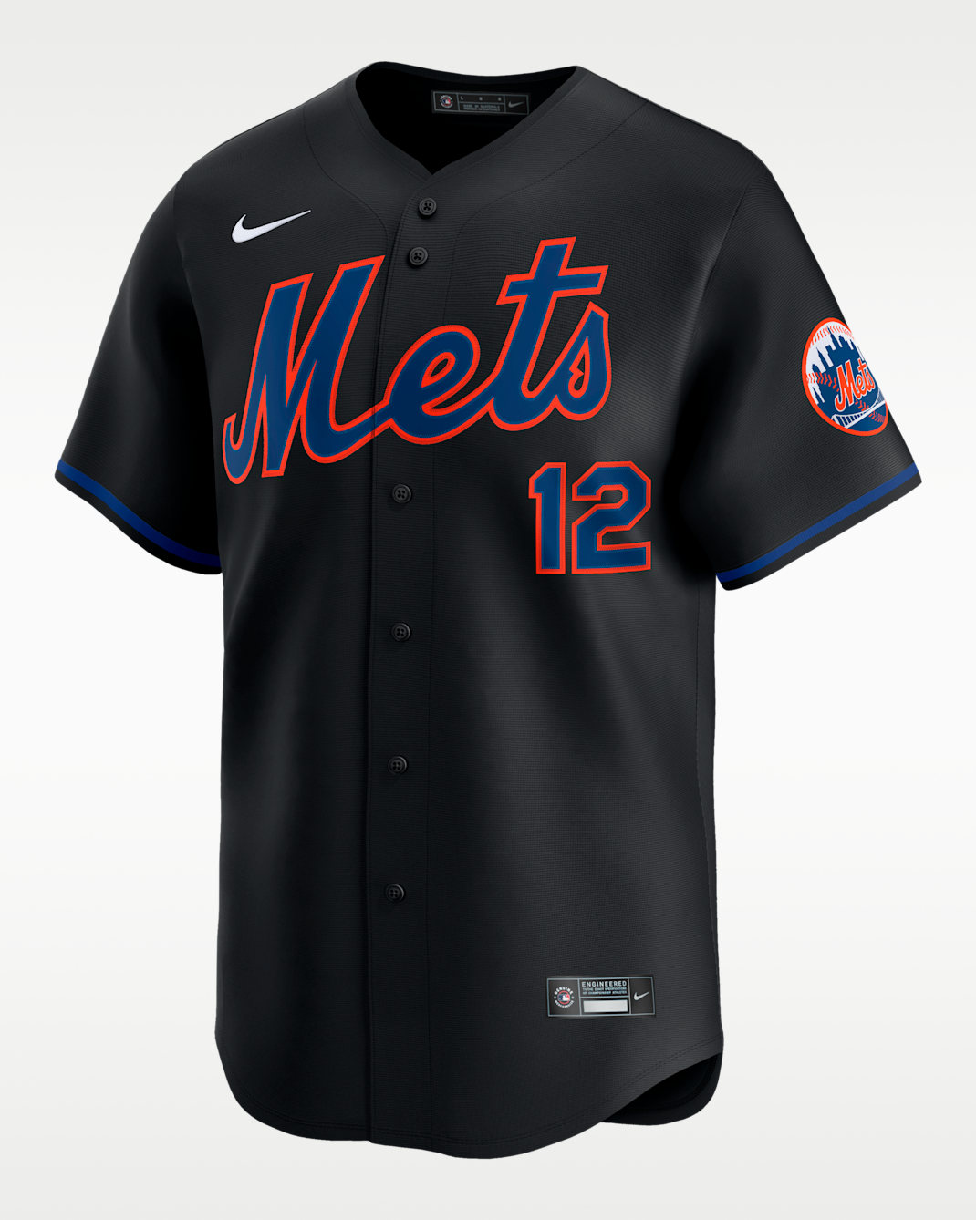 Jersey Nike Dri-FIT ADV de la MLB Limited para hombre Francisco Lindor New York Mets - Negro