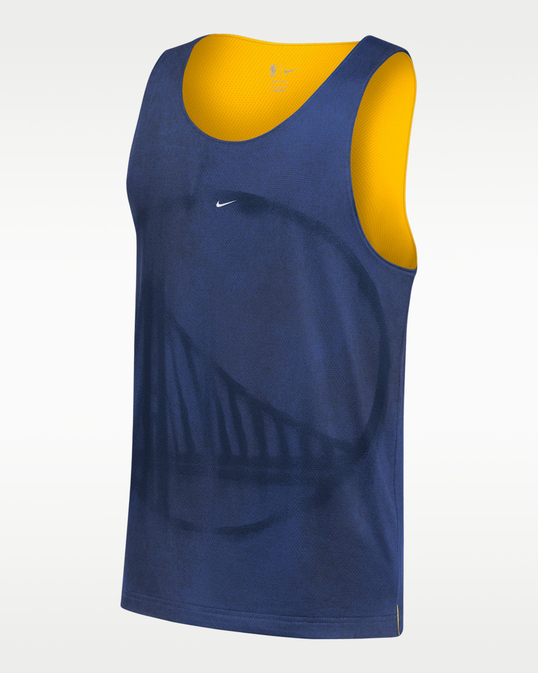 Jersey de básquetbol de malla para hombre Nike Golden State Warriors Standard Issue - Azul enérgico/Amarillo