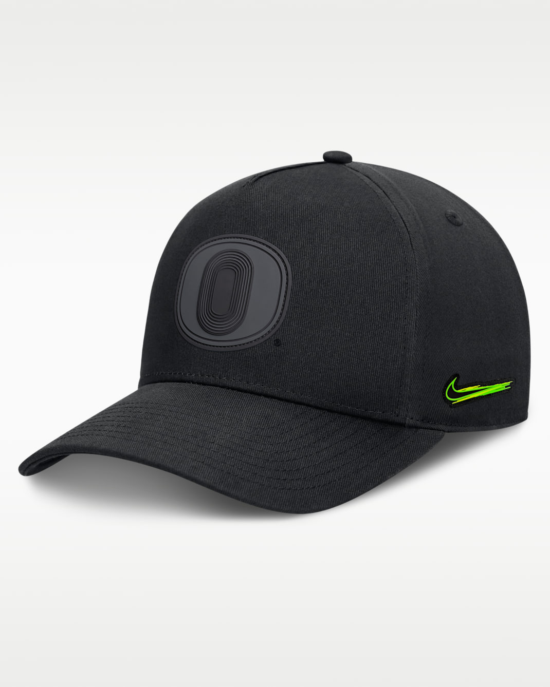 Oregon Origin of Speed Rise Men's Nike Dri-FIT College A-Frame Adjustable Hat - Black