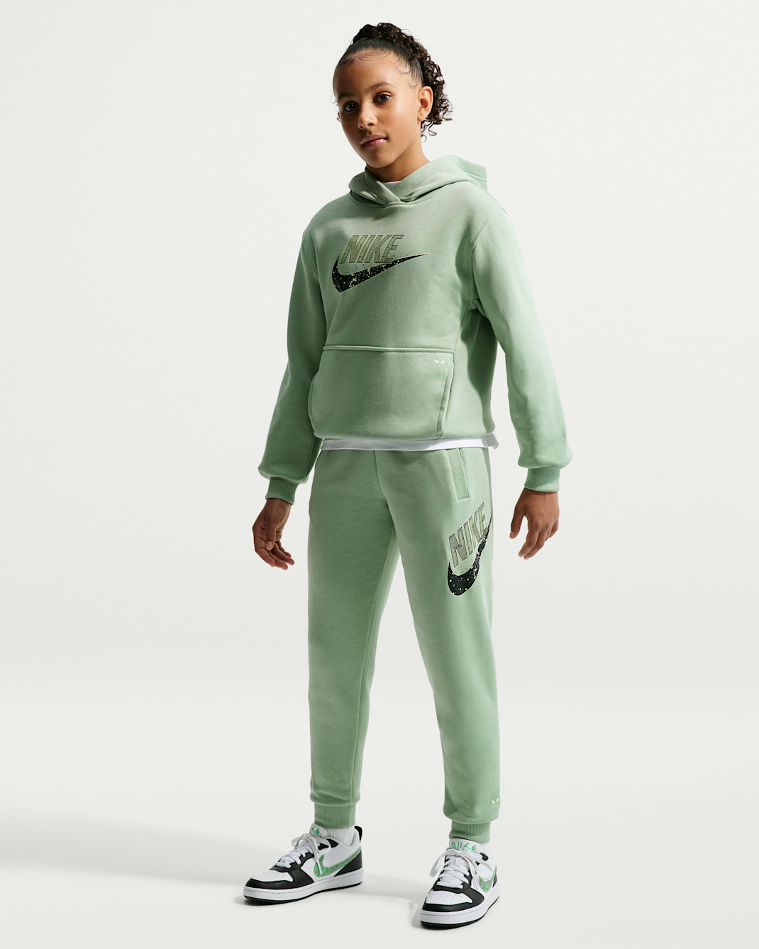 Nike Sportswear Club "Alien" Big Kids' Fleece Joggers - Steam/Barely Volt/Black