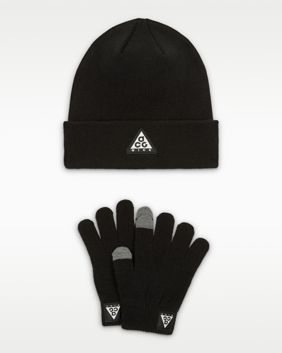 Conjunto de gorro de 2 piezas Core Peak para niños talla grande ACG - Negro
