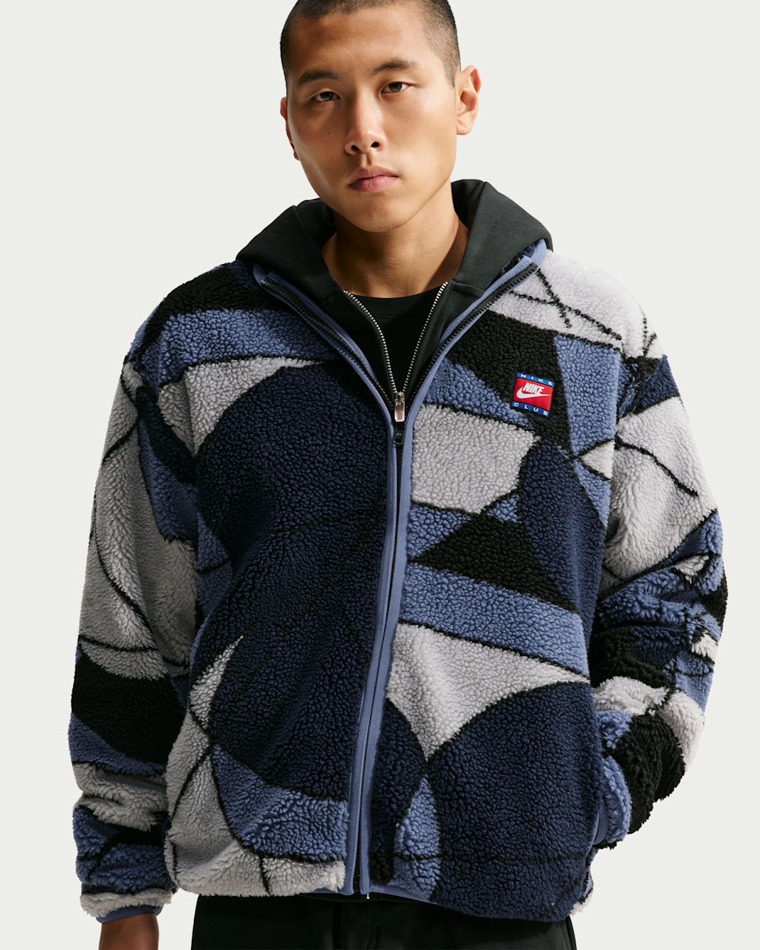 Nike Club Men's Winterized Fleece Full-Zip Jacket - Diffused Blue/Dusty Olive