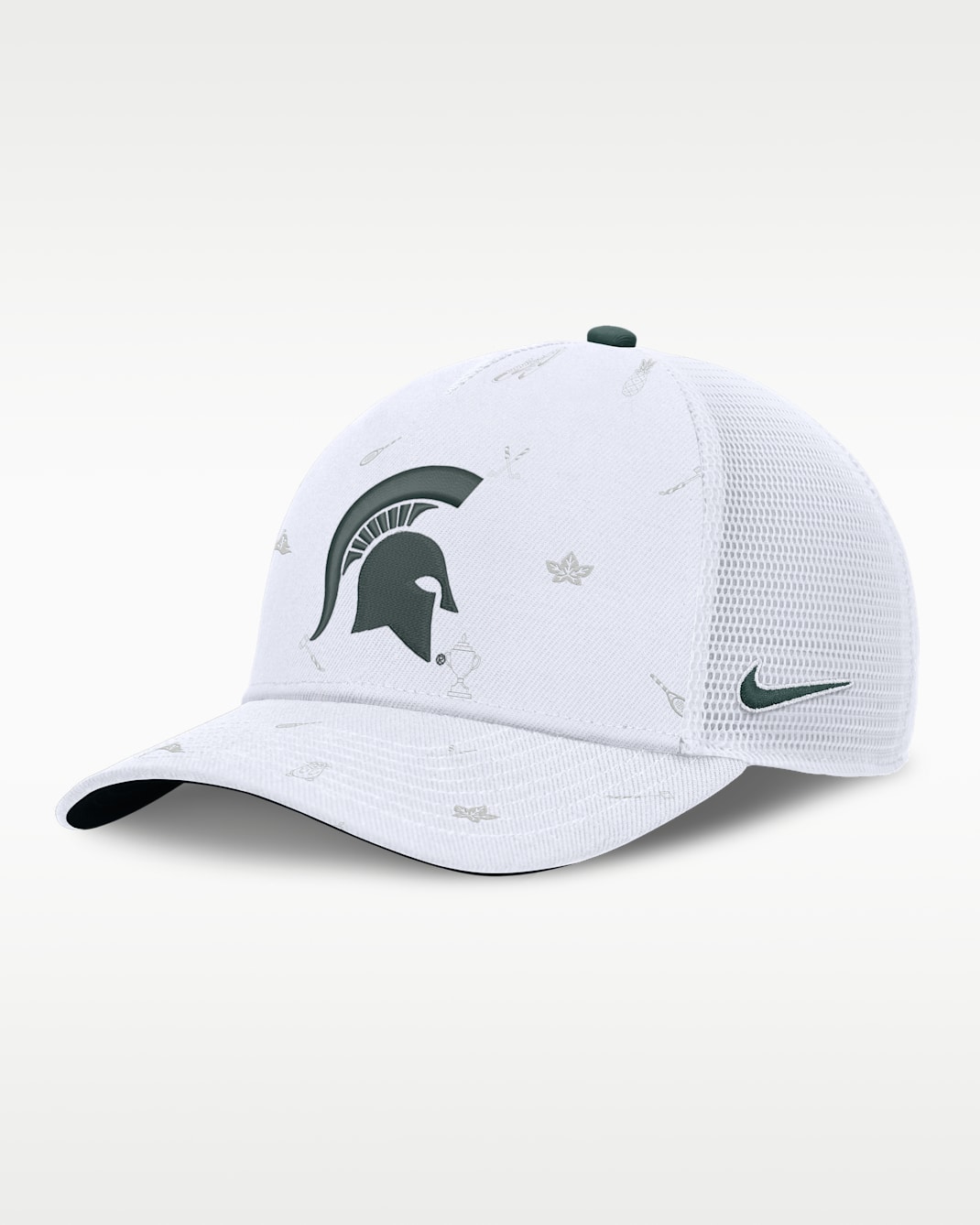Michigan State Country Club Golfin' Rise Men's Nike College Trucker Adjustable Hat - White