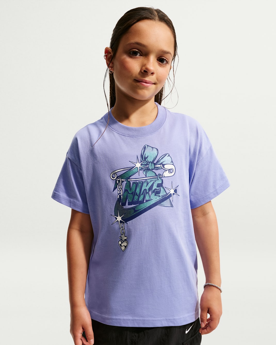 Nike Sportswear Older Kids' (Girls') T-Shirt - Light Thistle