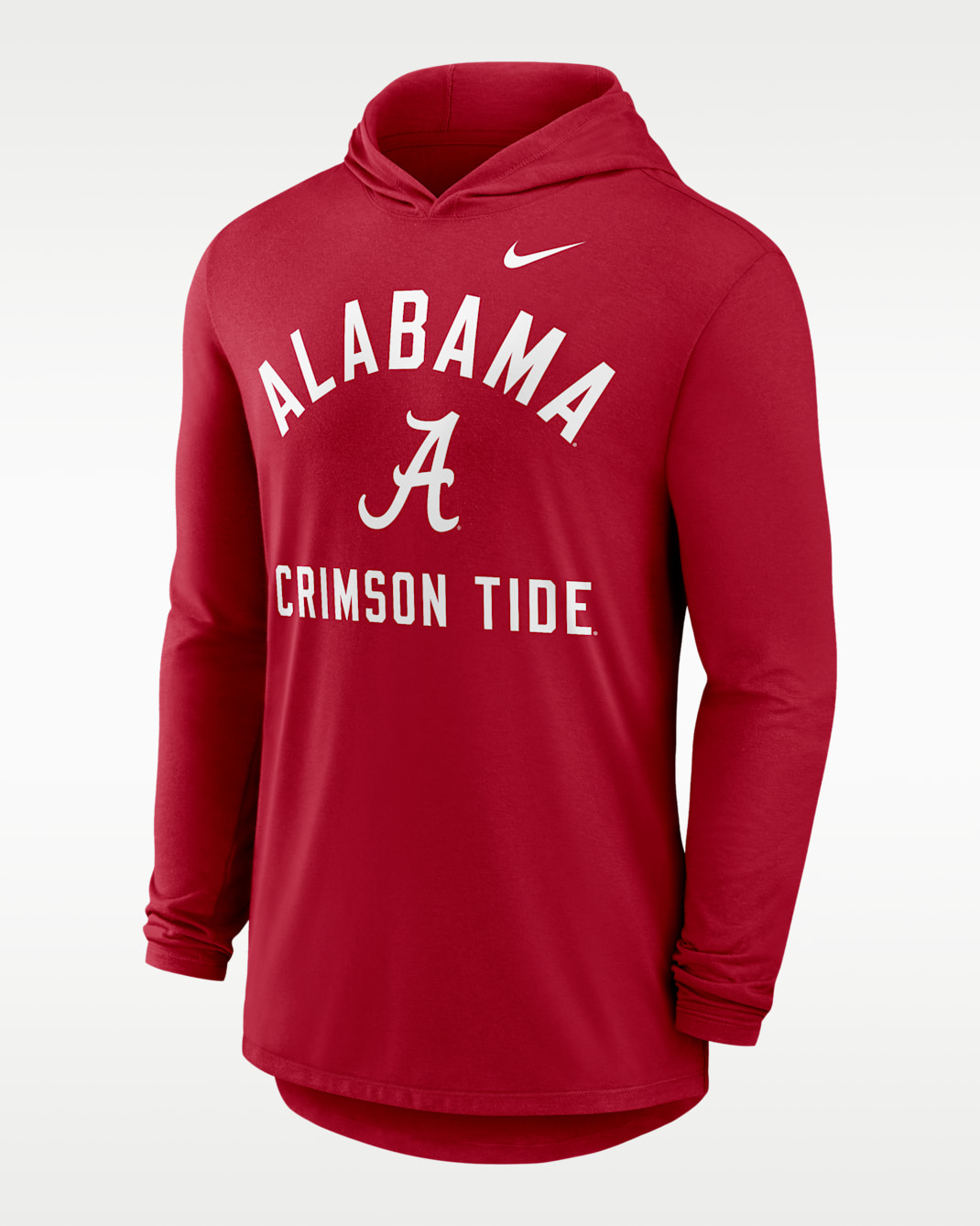 Alabama Campus Arch Men's Nike Dri-FIT College Long-Sleeve Hooded T-Shirt - Crimson