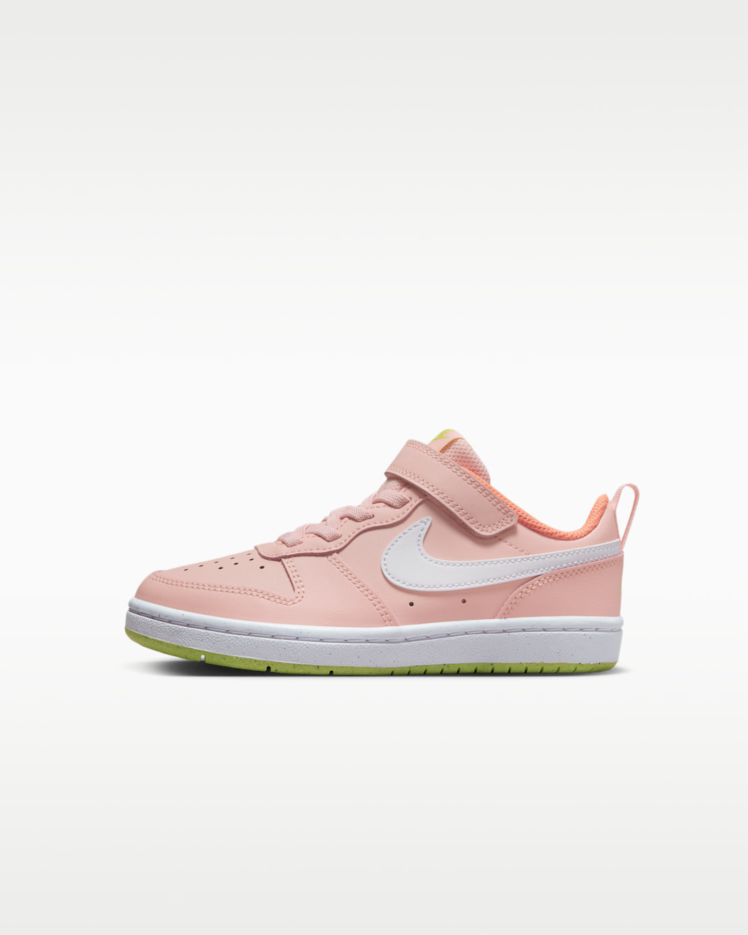 Nike Court Borough Low 2 Younger Kids' Shoes - Arctic Orange/Atomic Green/Orange Trance/White