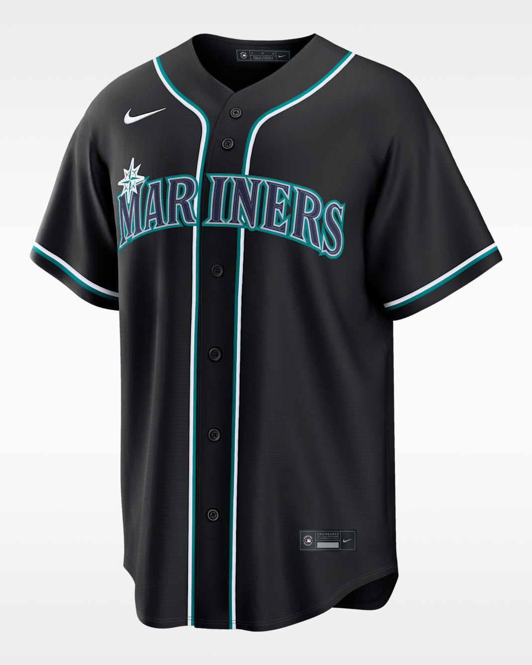 Seattle Mariners Men's Nike MLB Replica Fashion Jersey - Black/Teal