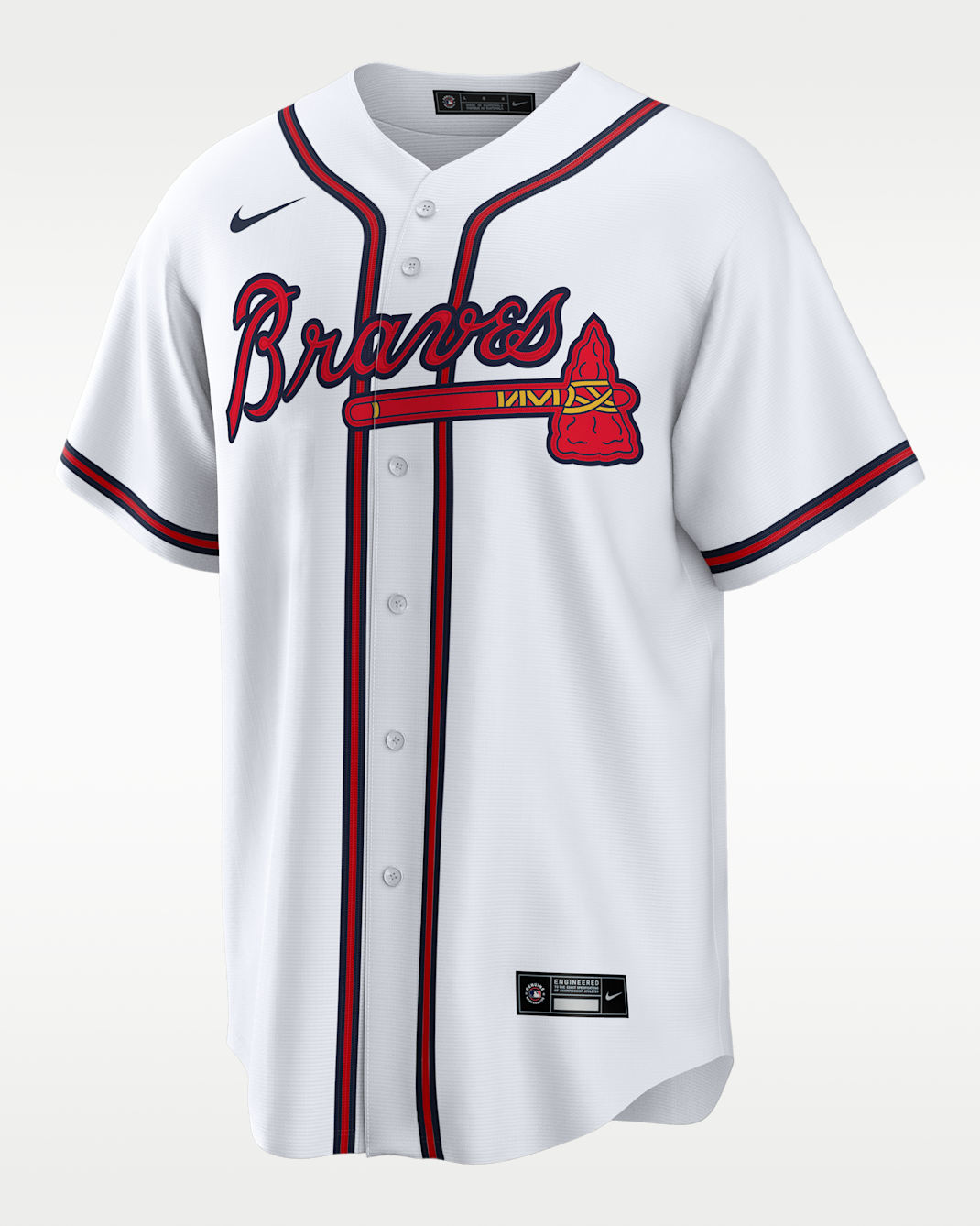 Jersey Nike de la MLB Replica para hombre Spencer Strider Atlanta Braves - Blanco