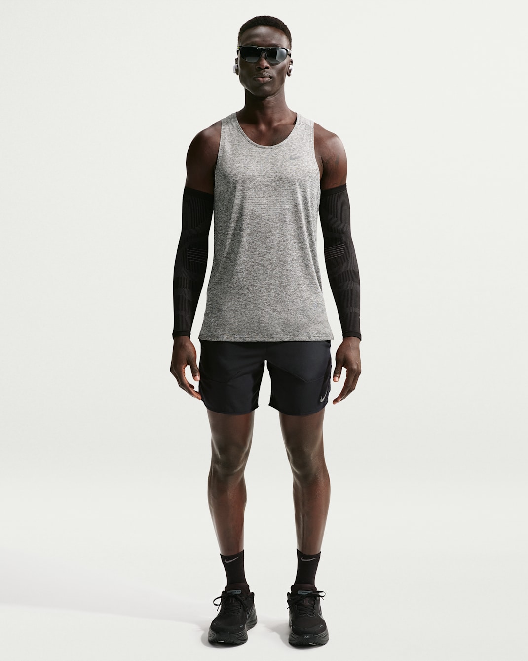 Nike Stride Men's Dri-FIT 18cm (approx.) Brief-Lined Running Shorts - Black/Black