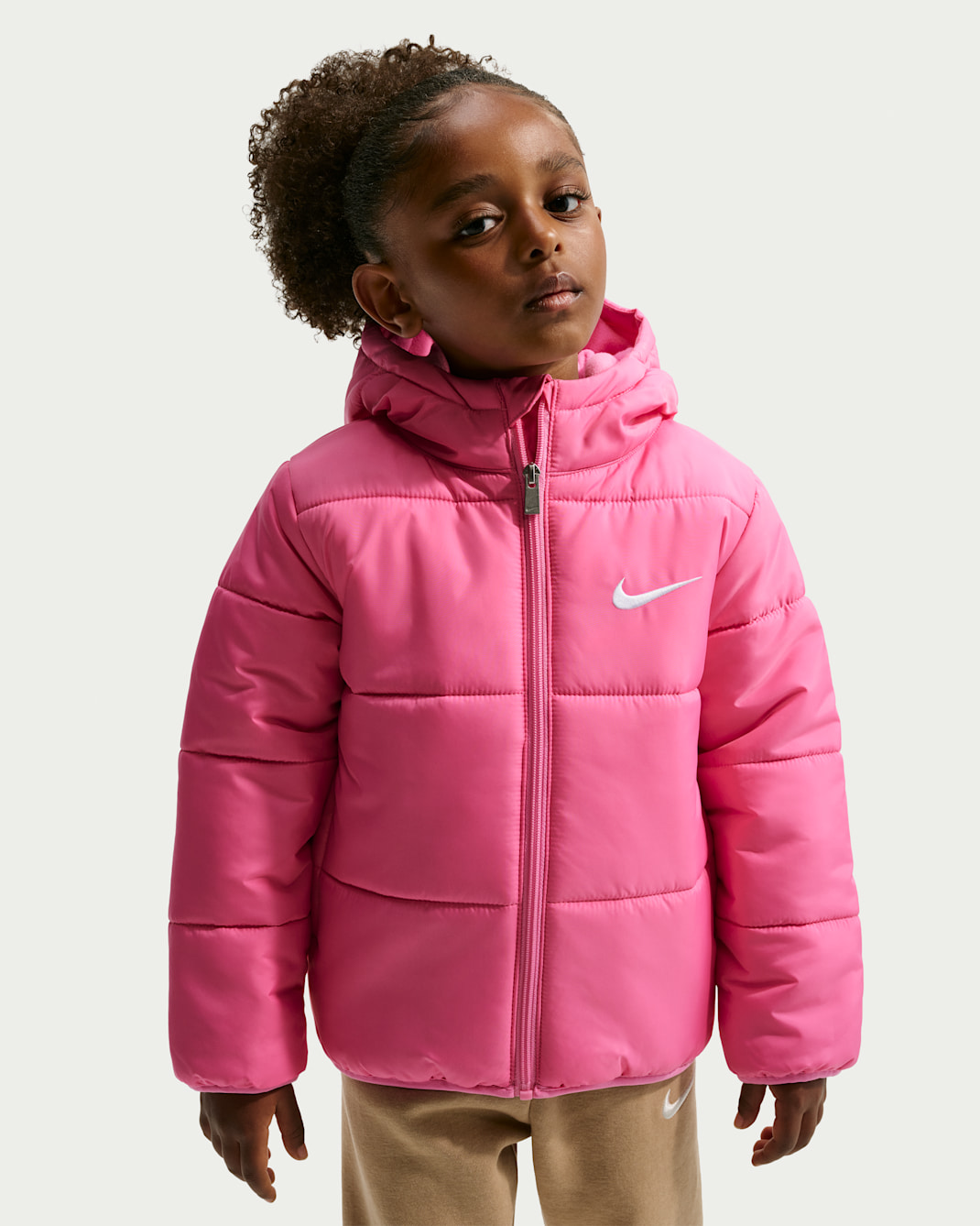 Chamarra acolchada de alta densidad para niños talla pequeña Nike Essentials - Rosa alegre