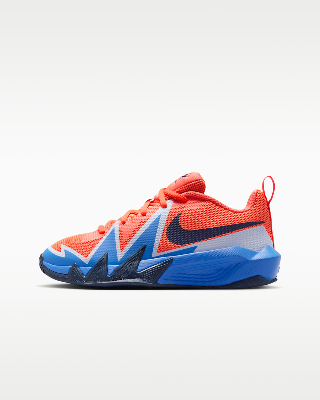 Nike S.T. Dynamite Big Kids' Basketball Shoes - Turf Orange/Blue Crystal/Hydrogen Blue/Midnight Navy
